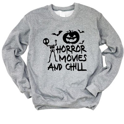 Simply Sage Market Women's Graphic Sweatshirt Horror Movies and Chill