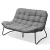Crestlive Products Outdoor Loveseat with Soft Cushion for Balcony, Poolside, Backyard, Porch - 2 of 4
