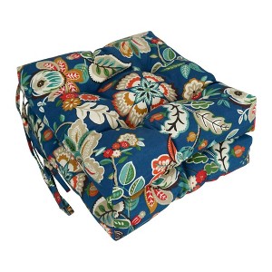 Blazing Needles, 16-inch Spun Polyester Patterned Outdoor Square Tufted Chair Cushions (Set of 2) - 1 of 2