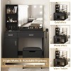 Makeup Vanity Desk with Lighted Mirror & Lots Storage - 4 of 4