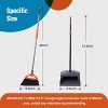 Heavy Duty Broom and Dustpan Combo Set, Stiff Bristle Commercial Angle Broom with Standing Dust Pan for Indoor/Outdoor - 2 of 4