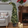 LuxenHome 5Ft Pre-Lit Leaning Top Green Artificial Potted Christmas Tree - image 2 of 4