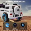 Electric Car for Kids, 12V Ride on Toy with Remote Control Ride On Car with LED Light MP3 USB, White - 4 of 4