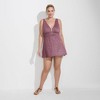 Women's Slender Suit U-Wire Swim Dress Swimsuit - 4 of 4