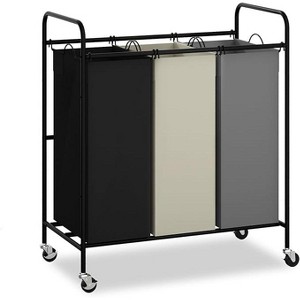 Bag Laundry Basket Hamper, Heavy Duty Laundry Sorter Cart with Lockable Wheels and Removable Bags for Clothes Storage - 1 of 4