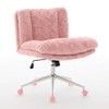MOEPISY Wider seat Office Chair, Adjustable Desk Chair Swivel Office Chair, Pink - 3 of 4