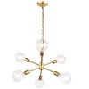 Elegant Lighting Nolan 6 light Brass pendant - 4 of 4