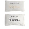 Shiraleah Set Of 2 Standard Pillowcases "Good Morning Gorgeous/ Hello There Handsome" - Shiraleah - 2 of 4