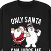 Men's - Frosty the Snowman - Only Santa Can Judge Me Graphic Fleece Sweatshirt - 2 of 4