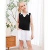 Kids Girls Tennis Golf Dress Outfit Sleeveless Dress with Pockets Athletic Skorts and Polo Tank Top Sets - 3 of 4