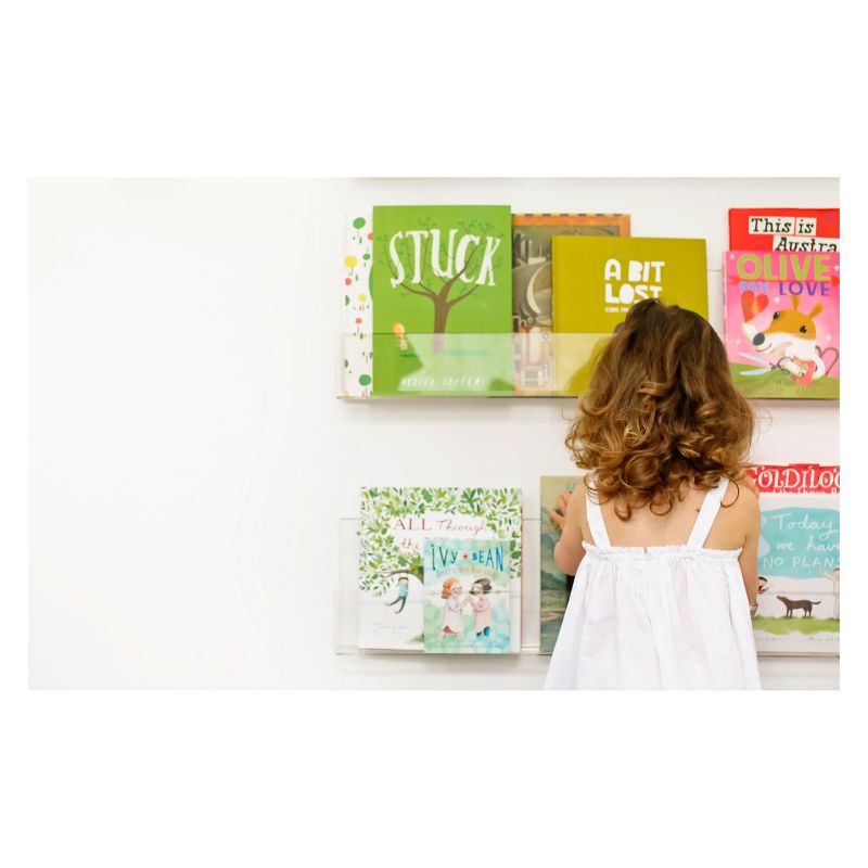 Ubabub Booksee Clear Acrylic Wall Bookshelf Set - 2pc, 4 of 7