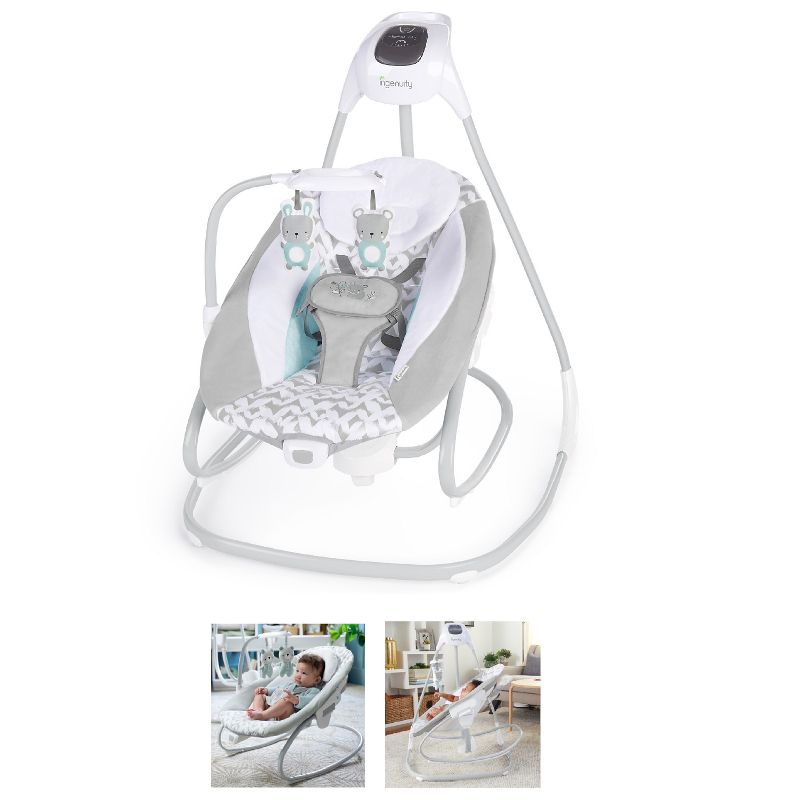 Ingenuity 2-in-1 Multi-Direction Compact Baby Swing &#38; Rocker with Vibrations - Raylan, 1 of 24