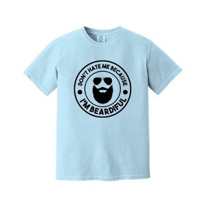 Simply Sage Market Men's Don't Hate Me Beardiful Short Sleeve Garment Dyed Tee - 1 of 2
