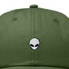 Dalix Lil Alien Embroidered Cotton Cap Outdoor Space Nature Dad Hat Mens - 2 of 4