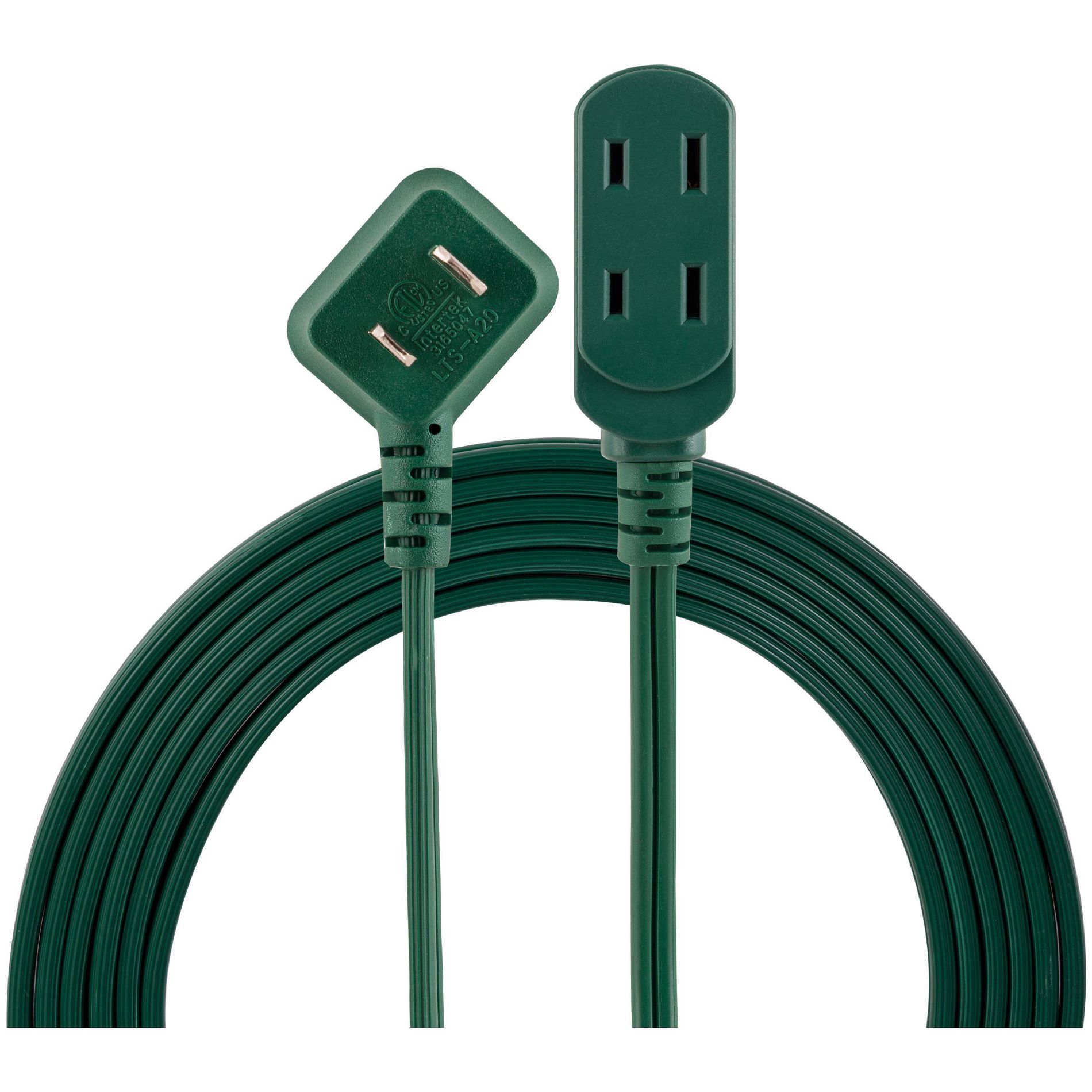 GE 3-Outlet Polarized Extension Cord 15' Indoor Green