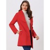 INSPIRE CHIC Women's Casual Shawl Collar Single Breasted Belted Overcoat - 2 of 4