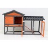 Outdoor Chicken and Rabbit Coop with Three Doors, Weather-Resistant Small Animal Cage for Backyard, Patio, or Garden – The Pop Home - 3 of 4