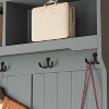 Famapy Wood 3-in-1 Hall Tree with 4-Metal Hooks Storage Bench - 3 of 4
