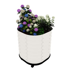 Self-Watering Wheeled Metal Garden Bed – Mobile Raised Planter Box with Water, Galvanized Steel Indoor/Outdoor Rolling Grow Station - 1 of 4