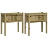 vidaXL Garden Planters 2 pcs with Legs Impregnated Wood Pine - 2 of 4