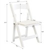 VASIP Set of 4 Upholstered Folding Chair, Solid Wood Frame, Ergonomically Designed Back and Cushion for Kitchen, Restaurant - 3 of 4