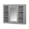 NicBex Wall Mounted Bathroom Storage Cabinet,35'' x27.5'' Medicine Cabinet with 6 Open Shelves and Mirror,Bathroom Storage Cabinet for Bathroom - 4 of 4