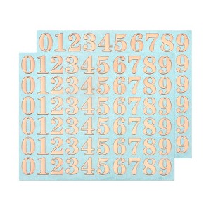 Unique Bargains 3D Small Self-Adhesive 0 to 9 Number Resin Stickers 2 Sheets - 1 of 4