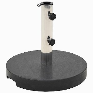 vidaXL Parasol Base Black Granite and Stainless Steel 44.1 lbs - 1 of 4