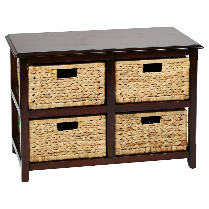 20.5&#34; Seabrook TwoTier Storage Unit with Espresso and Natural Baskets - OSP Home Furnishings, 1 of 8