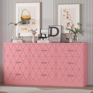 9 Drawer Dresser, 63'' Dresser for Bedroom with Power Outlet, Wide Drawer, Dressers & Chests of Drawers, Storage Organizer for Living Room - 1 of 4