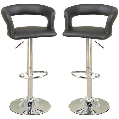 Bar Stool Counter Height Chairs Set of 2 Adjustable Height Kitchen Island Stools