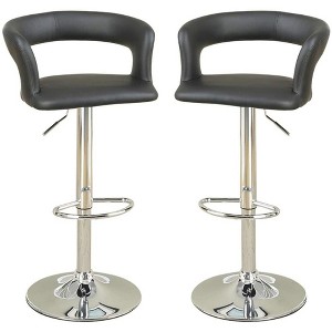 Bar Stool Counter Height Chairs Set of 2 Adjustable Height Kitchen Island Stools - 1 of 4