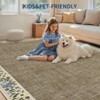 Washable Living Room Rug Floral Bordered Area Rugs Soft Thin Indoor Carpet - 4 of 4