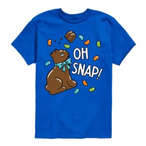 Boys' - Instant Message - Oh Snap Chocolate Bunny Short Sleeve Graphic T-Shirt - 1 of 4