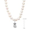 EVERLY JEWELRY |Men's 7-7.5mm Cultured Freshwater Pearl and Black Diamond Accent Boxing Glove Necklace with Sterling Silver Clasp - 19 in + 2 ext - 2 of 4