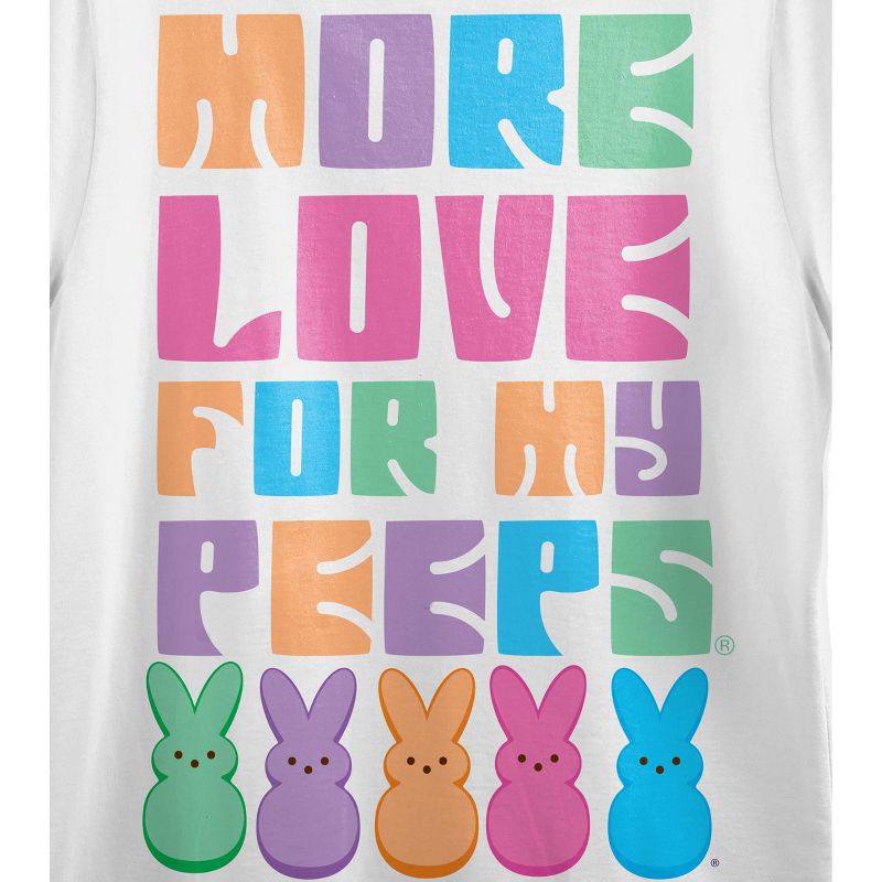 "More Love For My Peeps" Women's White Tee With Short Sleeves And Crew Neck, 4 of 5
