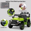 Red 12V Kids Ride On Car With Parental Remote Control Bluetooth Led Lights Music And Three Speed Modes For Toddlers Red - 2 of 4