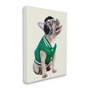 Wall Art by Dennis Frates Bulldog Wearing Music Headphones Kids' Unframed Canvas - Stupell Industries: Headphones Artwork, Teen Wall Pictures - 2 of 4