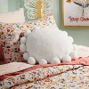 Round Plush Kids' Pillow With Pom-poms Cream - Pillowfort™ : Target