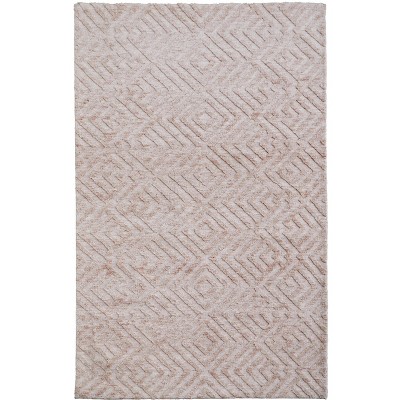 Colton Modern Diamond Pink/Ivory Area Rug
