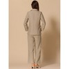 INSPIRE CHIC Women's 2 Piece Long Sleeve Notched Lapel with Pockets Dressy Business Blazer Pant Suits - 4 of 4