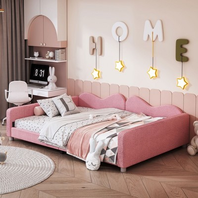 NicBex Twin/Full size Upholstered Daybed,Sofabed with Cloud-Shaped Backrest,No Box Spring Needed