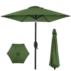 Best Choice Products 7.5ft Heavy-Duty Outdoor Market Patio Umbrella w/ Push Button Tilt, Easy Crank - 1 of 4