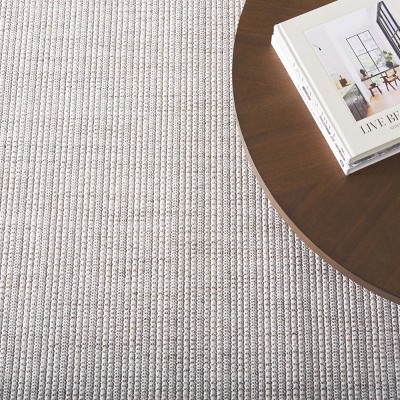 Serenity Gray Wool and Synthetic Runner Rug 2'2" x 8'