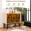 Tangkula Sideboard Buffet Storage Cabinet w/2 Door Metal Legs Accent Cabinet 32In - 4 of 4