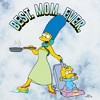 Junior's Women The Simpsons Marge and Maggie Best Mom Ever Quote Crop T-Shirt - 2 of 4