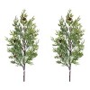 Frosted Pine Spray Decorations – 28" Tall Seasonal Faux Greenery Set of 2 by Melrose - 3 of 3
