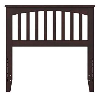 Espresso Twin Wood Mission Headboard with Slats