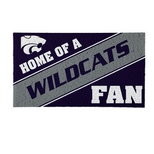 Evergreen Home of a Fan Kansas State University 28" x 16" Woven PVC Indoor Outdoor Doormat - 1 of 4