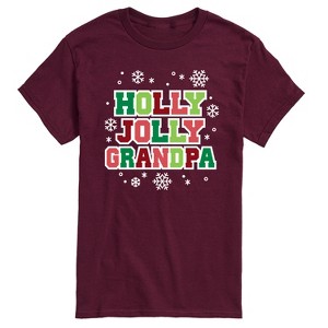 Men's - Instant Message - Holly Jolly Grandpa Short Sleeve Graphic T-Shirt - 1 of 4